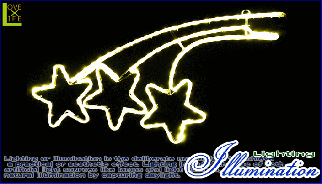 【60 】【LEDライト】【大人気】LED　３連流れ星【スター】【星】３つのお星で願い事も3つ叶っちゃう♪かわいい３蓮星でかわいく飾りつけの通販は