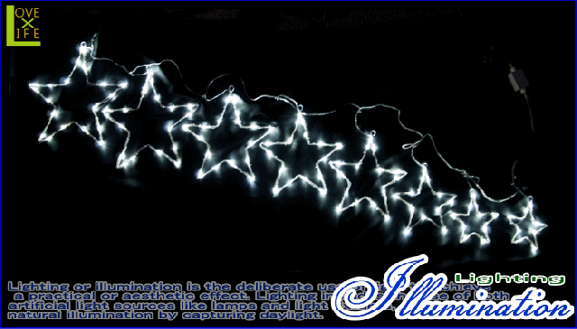 【LEDモチーフ】【20 】LED　8連スター【星】【スター】白い連なったスターが美しいです♪今年はホワイトクリスマスとホワイトスターで決