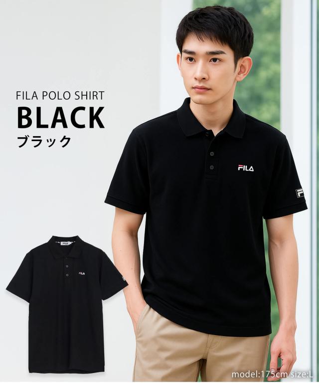 FILA フィラ ポロシャツ メンズ 半袖 半袖サマーポロシャツ 綿 鹿の子