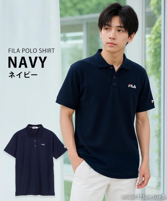 FILA フィラ テニスウェア 半袖ポロシャツ VM5602紺 メンズM新品 FILA - FILA フィラ テニスウェア 半袖ポロシャツ VM5602紫 メンズM