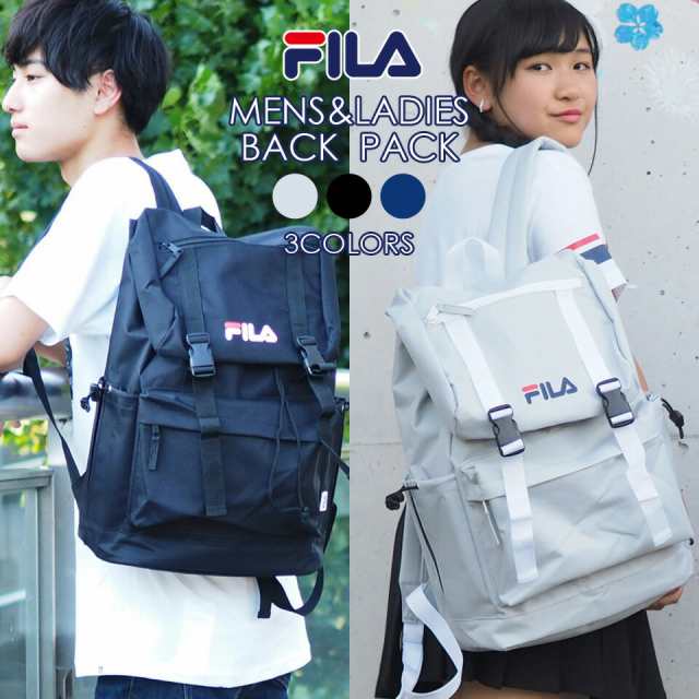 リュック レディース メンズ リュックサック 大容量 Fila フィラ 通学 高校生 女子 男子 中学 軽量 ブラック ネイビー グレー バックパッの通販はau Pay マーケット Outfit Au Pay マーケット店