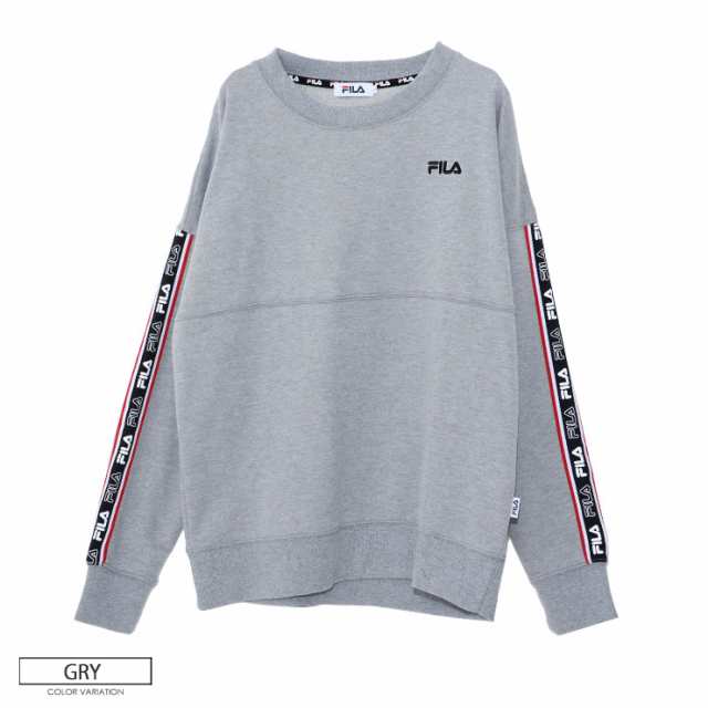 Fila ロゴテープトレーナー メンズ レディース ブランド トップス スウェット プルオーバー 春 秋 冬 服 ロゴ 人気 プレゼント 長袖 おしの通販はau Pay マーケット Outfit Au Pay マーケット店