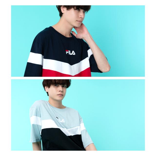 Fila フィラ メンズ 切替tシャツ メンズ レディース Tシャツ 高校生 中学生 小学生 スポーツブランド 女の子 かわいい おしゃれ 半袖 切の通販はau Pay マーケット Outfit Au Pay マーケット店
