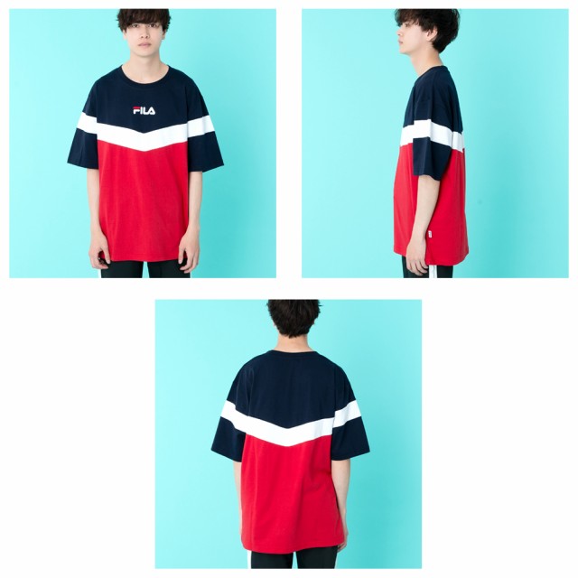 Fila フィラ メンズ 切替tシャツ メンズ レディース Tシャツ 高校生 中学生 小学生 スポーツブランド 女の子 かわいい おしゃれ 半袖 切の通販はau Pay マーケット Outfit Au Pay マーケット店