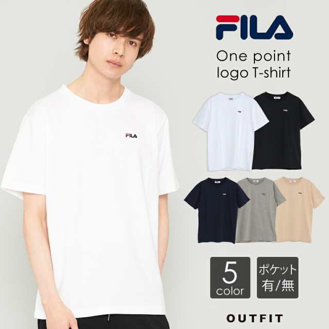 Fila フィラ Tシャツ メンズ 半袖 スポーツ ブランド カットソー おしゃれ トップス カジュアル クルーネック ポケット Outfitの通販はau Pay マーケット Outfit Au Pay マーケット店