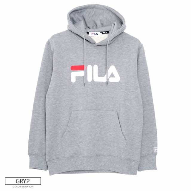 FILA フィラ デカ ロゴ プリントプルパーカー レディース メンズ