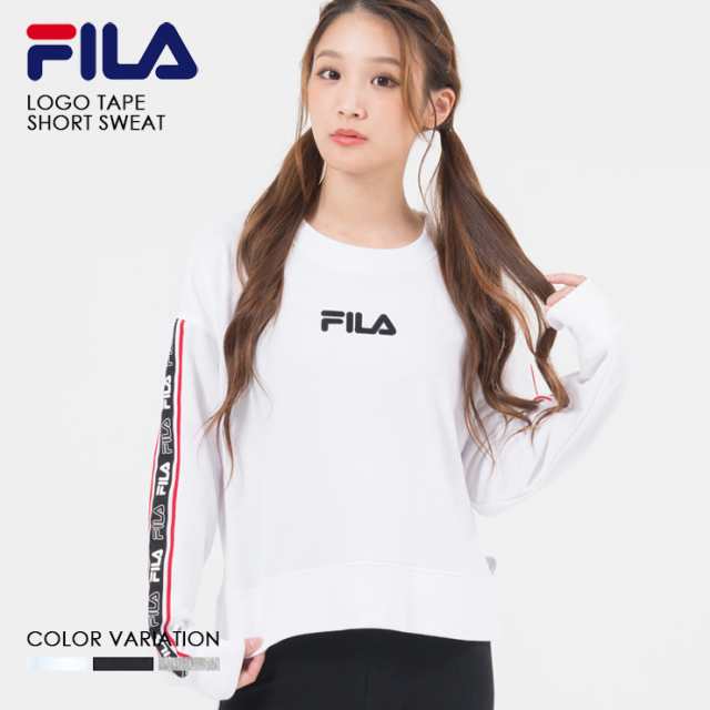 AE2446 FILA 長袖ジップトレーナー パープル レディース M コン