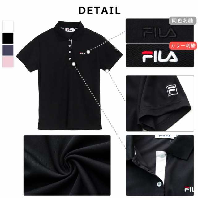 FILA GOLF フィラ ゴルフ ポロシャツ メンズ 半袖 ドライ 抗菌