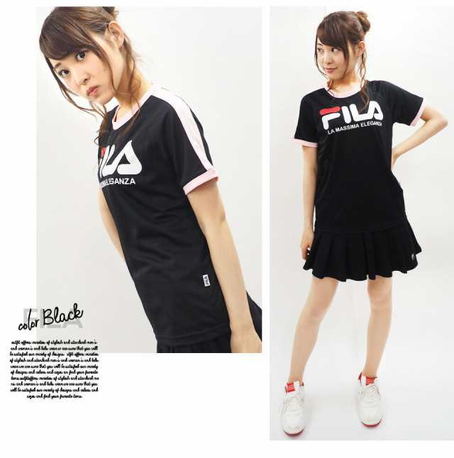 FILA フィラ Tシャツ レディース 半袖 おしゃれ 可愛い スポーツウェア outfit｜au PAY マーケット