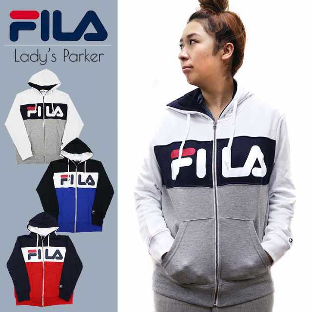 Fila フィラ パーカー レディース ジップ 裏毛 長袖 ブランド 人気 ロゴ ブラック 黒 ネイビー ホワイト 白 ペアルック ブランド Outfitの通販はau Pay マーケット Outfit Au Pay マーケット店