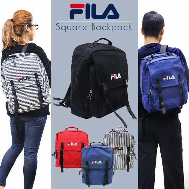 タイムセール Fila フィラ リュック おしゃれ スクエア バックパック