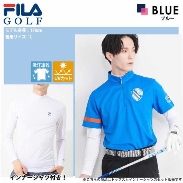 FILA GOLF フィラゴルフ ゴルフウェア ポロシャツ 半袖 メンズ 長袖