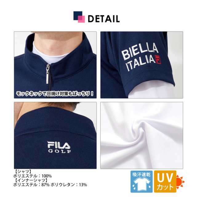 FILA GOLF フィラゴルフ ゴルフウェア ポロシャツ 半袖 メンズ 長袖