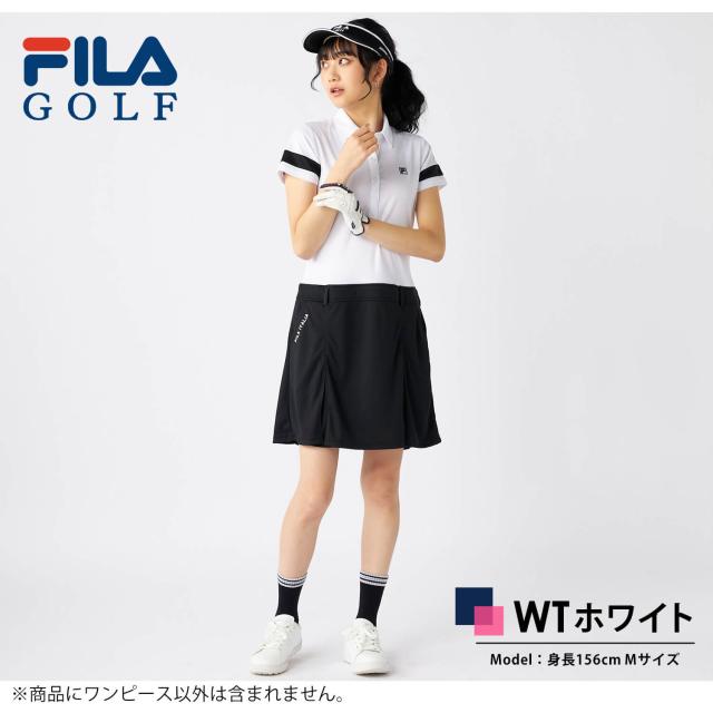 【美恵子様専用】FILA GOLF フィラ ゴルフウェア ワンピース 黒 L FILA GOLF⁄フィラゴルフ ゴルフウェア ワンピース 半袖 レディース 春
