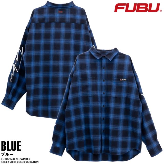 【 10%OFF】 FUBU フブ チェックシャツ メンズ 長袖 秋 冬 ワイシャツ カジュアルシャツ トップス ブランド 刺繍 胸ポケット付き XL XXL オーバーサイズ ゆったり 大きいサイズ アメカジ レディース ユニセックス 男女兼用 2024fw outfit_6