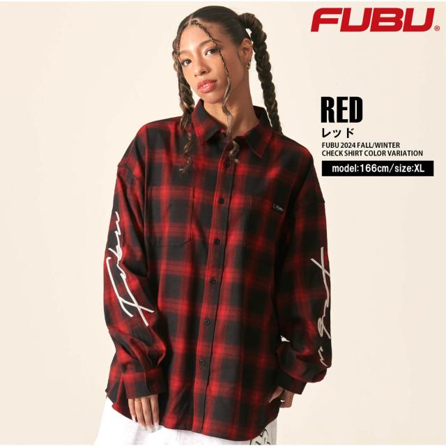 【 10%OFF】 FUBU フブ チェックシャツ メンズ 長袖 秋 冬 ワイシャツ カジュアルシャツ トップス ブランド 刺繍 胸ポケット付き XL XXL オーバーサイズ ゆったり 大きいサイズ アメカジ レディース ユニセックス 男女兼用 2024fw outfit_7