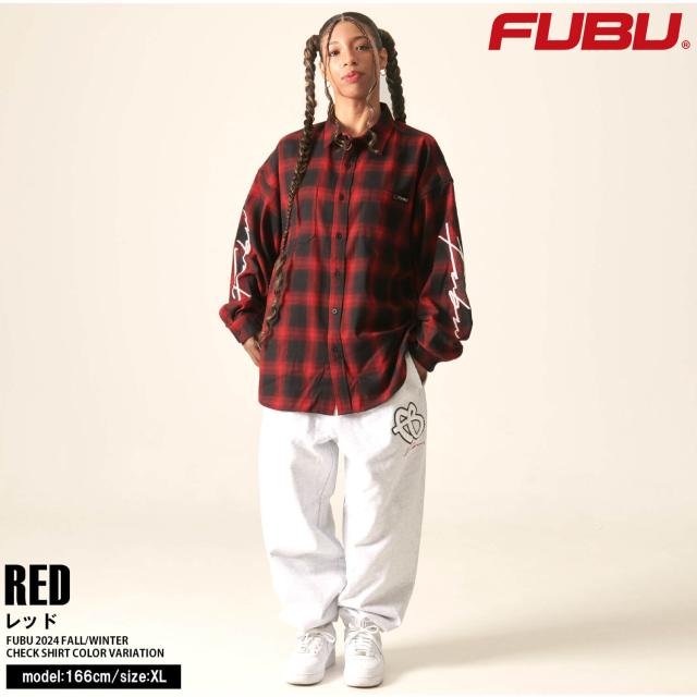 【 10%OFF】 FUBU フブ チェックシャツ メンズ 長袖 秋 冬 ワイシャツ カジュアルシャツ トップス ブランド 刺繍 胸ポケット付き XL XXL オーバーサイズ ゆったり 大きいサイズ アメカジ レディース ユニセックス 男女兼用 2024fw outfit_8