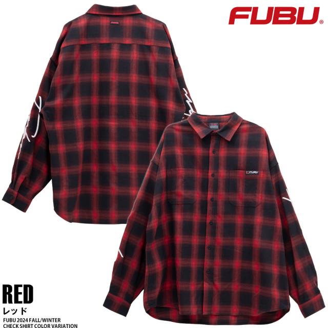 【 10%OFF】 FUBU フブ チェックシャツ メンズ 長袖 秋 冬 ワイシャツ カジュアルシャツ トップス ブランド 刺繍 胸ポケット付き XL XXL オーバーサイズ ゆったり 大きいサイズ アメカジ レディース ユニセックス 男女兼用 2024fw outfit_9