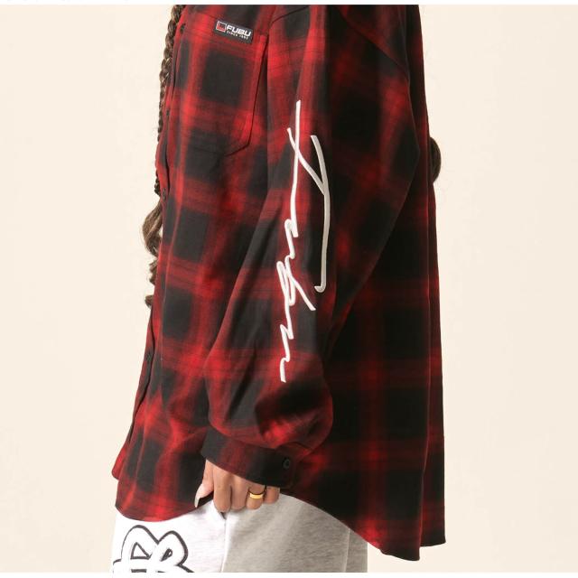 【 10%OFF】 FUBU フブ チェックシャツ メンズ 長袖 秋 冬 ワイシャツ カジュアルシャツ トップス ブランド 刺繍 胸ポケット付き XL XXL オーバーサイズ ゆったり 大きいサイズ アメカジ レディース ユニセックス 男女兼用 2024fw outfit_10