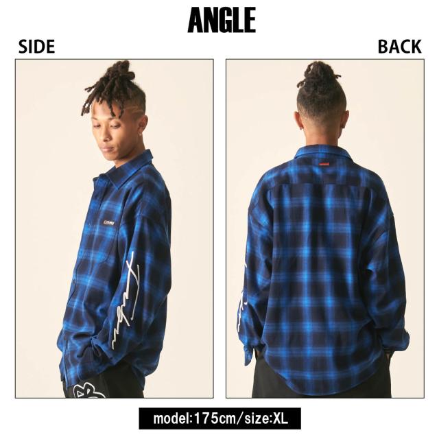 【 10%OFF】 FUBU フブ チェックシャツ メンズ 長袖 秋 冬 ワイシャツ カジュアルシャツ トップス ブランド 刺繍 胸ポケット付き XL XXL オーバーサイズ ゆったり 大きいサイズ アメカジ レディース ユニセックス 男女兼用 2024fw outfit_12
