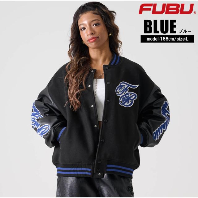 FUBU MA−1 FUBU フブ ジャケット メンズ 長袖 レザージャケット MA-1 フェイク