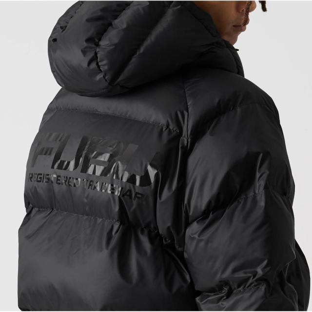 FUBU フブ 中綿ジャケット メンズ フード付き ナイロンツイル 長袖 ジャンパー アウター 防寒 保温 あったか ロゴ バックプリント ブランド 秋冬 オーバーサイズ XL XXL 大きいサイズ アメカジ レディース ストリート系 黒 2025fw karlas_12