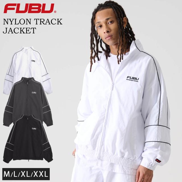 FUBU フブ ジャケット メンズ 長袖 軽量 ナイロンジャケット ブルゾン ライトアウター トラックジャケット 春 秋 冬 フルジップ ブランド ロゴ  オーバーサイズ XL XXL アメカジ レディース ストリート系 ヒップホップ B系 2025fw  karlas