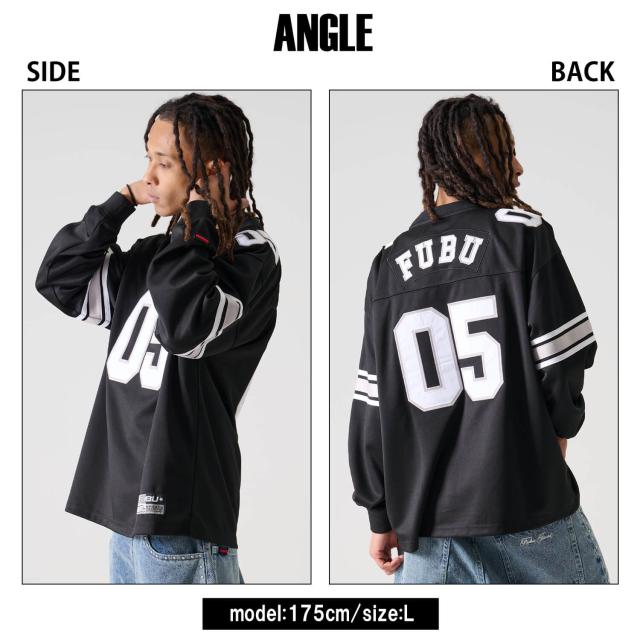 FUBU フブ シャツ メンズ 長袖 ゲームシャツ 春 秋 冬 Vネック