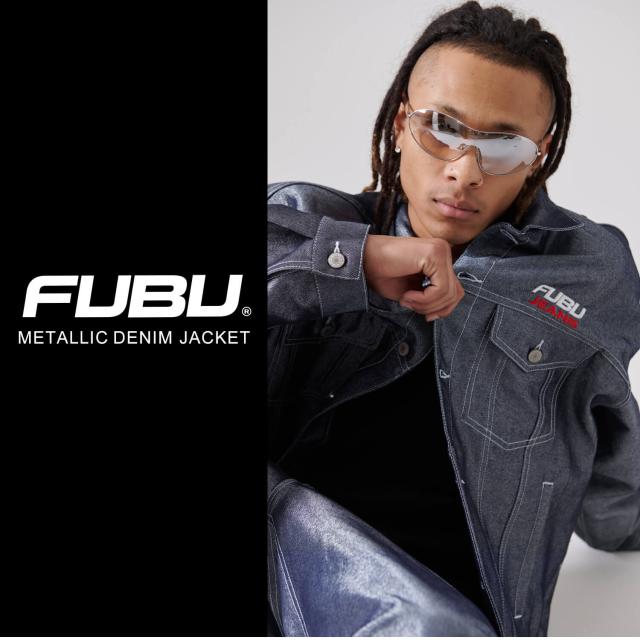 FUBU フブ ジャケット メンズ 長袖 デニムジャケット Gジャン デニム ジャンパー アウター ブランド 刺繍 春 秋 冬 XL XXL オーバーサイズ アメカジ レディース ストリート系 紺 2025sp outfit_1