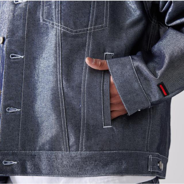 FUBU フブ ジャケット メンズ 長袖 デニムジャケット Gジャン デニム ジャンパー アウター ブランド 刺繍 春 秋 冬 XL XXL オーバーサイズ アメカジ レディース ストリート系 紺 2025sp outfit_9