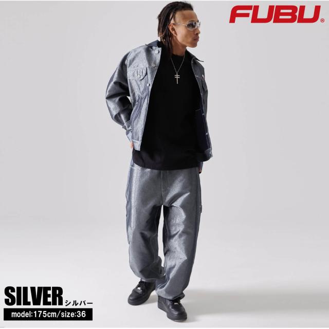 FUBU フブ デニムパンツ メンズ ロングパンツ ワイドパンツ ジーパン Gパン ボトムス ブランド 刺繍 春 秋 冬 XL XXL オーバーサイズ ゆったり アメカジ レディース ストリート系 紺 2025sp outfit_8