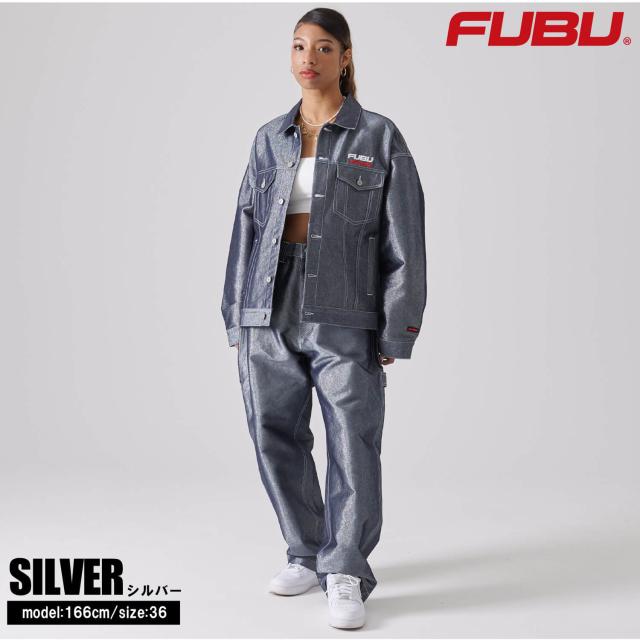FUBU フブ デニムパンツ メンズ ロングパンツ ワイドパンツ ジーパン Gパン ボトムス ブランド 刺繍 春 秋 冬 XL XXL オーバーサイズ ゆったり アメカジ レディース ストリート系 紺 2025sp outfit_9