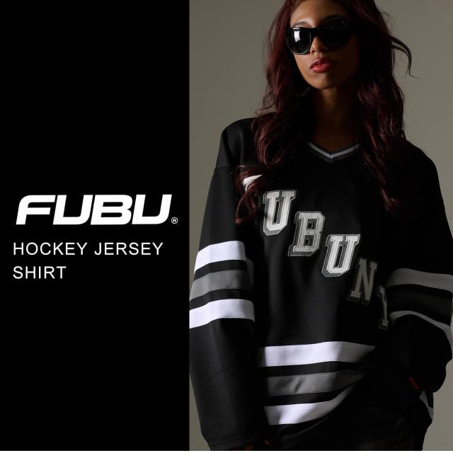 FUBU フブ ゲームシャツ メンズ 長袖 シャツ ヒップホップ 長袖シャツ ナンバー ホッケーシャツ ロンT ロングTシャツ ユニフォーム オーバーサイズ ビッグシルエット ダンス レディース XL XXL 白 黒 青 2026SP 春夏 Karlas_1