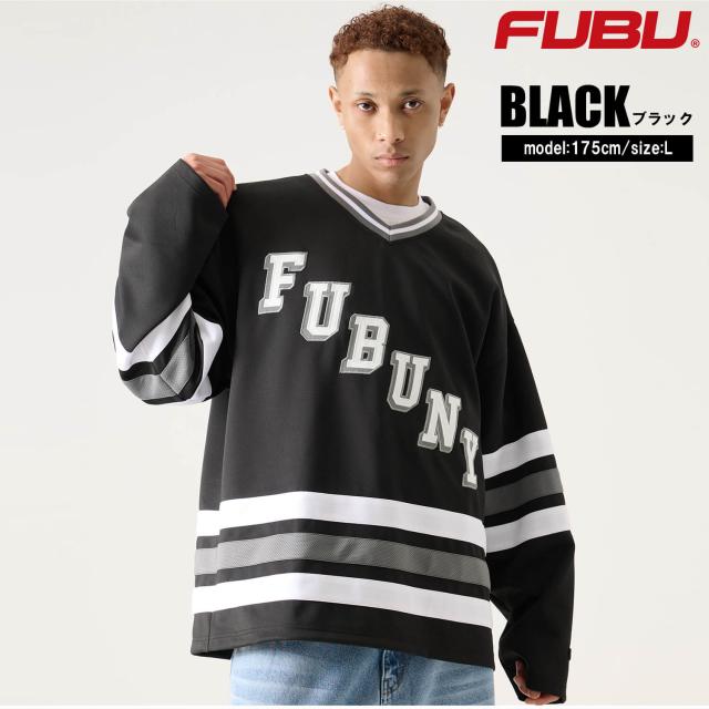 FUBU フブ ゲームシャツ メンズ 長袖 シャツ ヒップホップ 長袖シャツ ナンバー ホッケーシャツ ロンT ロングTシャツ ユニフォーム オーバーサイズ ビッグシルエット ダンス レディース XL XXL 白 黒 青 2026SP 春夏 Karlas_8