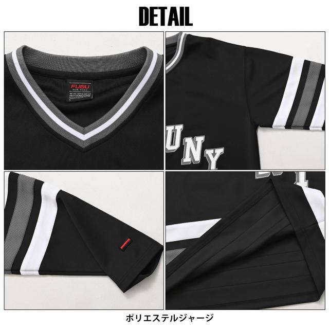 FUBU フブ ゲームシャツ メンズ 長袖 シャツ ヒップホップ 長袖シャツ ナンバー ホッケーシャツ ロンT ロングTシャツ ユニフォーム オーバーサイズ ビッグシルエット ダンス レディース XL XXL 白 黒 青 2026SP 春夏 Karlas_13
