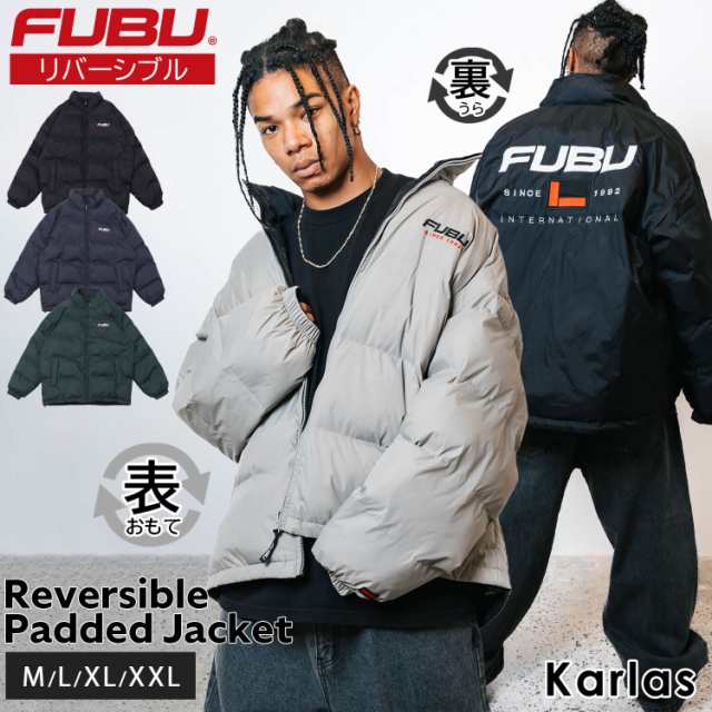 FUBU フブ ジャケット メンズ レディース 長袖 ブルゾン ナイロンジャケット パディングジャケット ジャンパー リバーシブル アウター ス