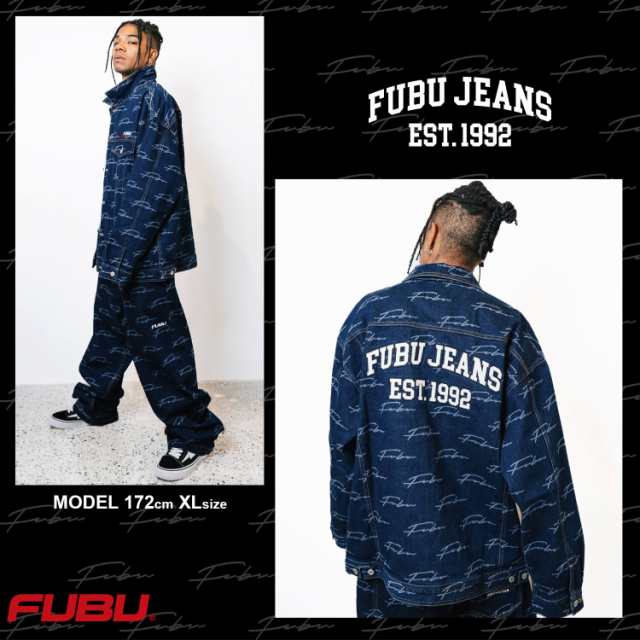 FUBU フブ ジャケット メンズ レディース 長袖 デニムジャケット G