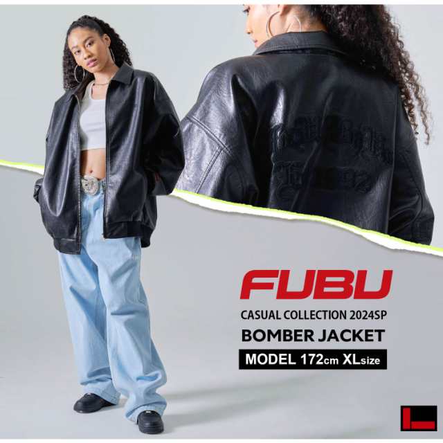 FUBU フブ ジャケット メンズ レディース 長袖 レザージャケット フライトジャケット ボンバージャケット アウター ブランド 刺繍 ワッペ｜au  PAY マーケット