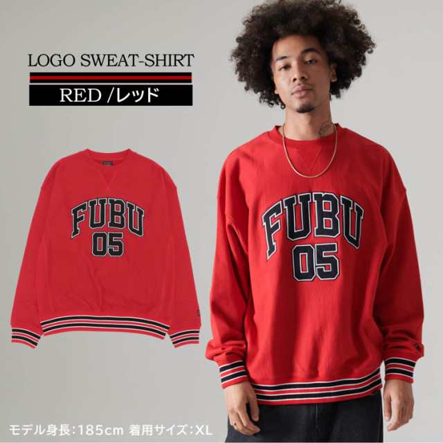 FUBU フブ スウェット メンズ ブランド 冬 秋 裏毛 トレーナー 無地 綿