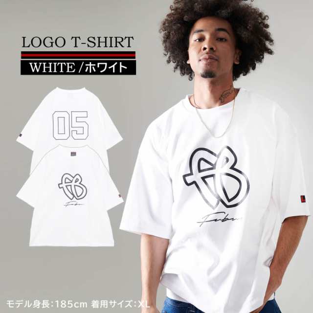 FUBU フブ Tシャツ トップス 半袖 ロゴ プリント Uネック コットン 綿