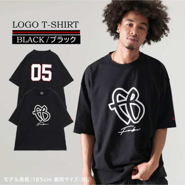 FUBU フブ Tシャツ トップス 半袖 ロゴ プリント Uネック コットン 綿