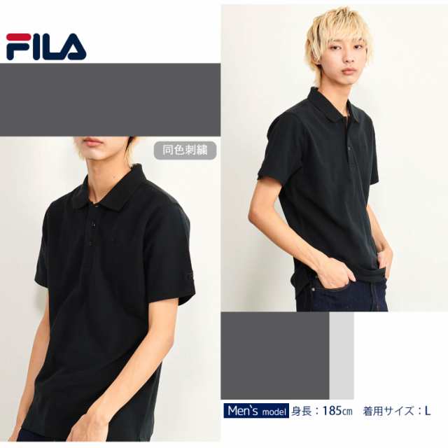 FILA フィラ ポロシャツ メンズ 半袖 半袖サマーポロシャツ 綿 鹿の子