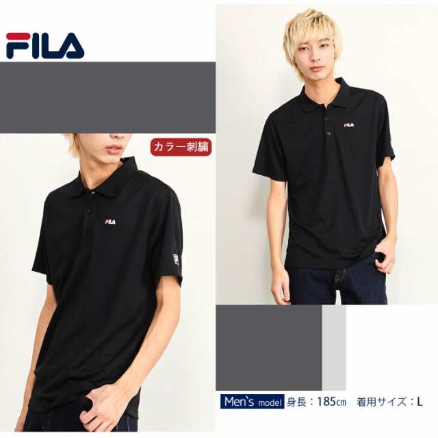 FILA フィラ ポロシャツ メンズ レディース 半袖 ゴルフウェア 秋 春 夏 トップス おしゃれ 夏服 カジュアル シンプル ワンポイント ロゴ  刺繍 スポーツ ブランド 白 ホワイト 黒 ブラック ネイビー グレー 注目 プレゼント ギフト 中学生 高校生 outfitの通販はau