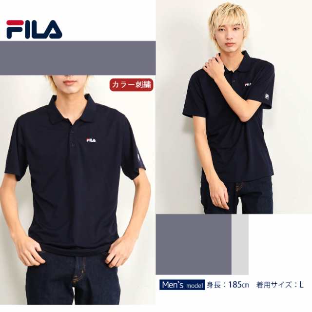 FILA フィラ ポロシャツ メンズ レディース 半袖 ゴルフウェア 秋 春 ...