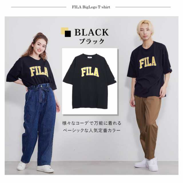 FILA フィラ Tシャツ レディース メンズ 半袖 綿100% カレッジロゴ