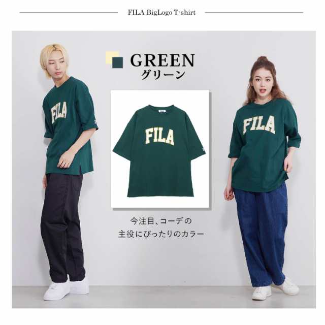 FILA フィラ Tシャツ レディース メンズ 半袖 綿100% カレッジロゴ