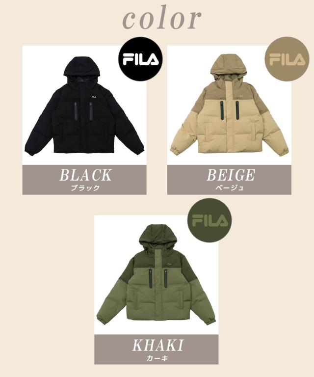 FILA フィラ ダウンジャケット アウター メンズ 冬 刺繍 超撥水加工 3M