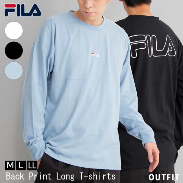 Fila フィラ 長袖tシャツ メンズ ロンt ロゴ 無地 韓国 ファッション ビッグtシャツ ビッグシルエット おしゃれ バックプリント 袖リブ の通販はau Pay マーケット Outfit Au Pay マーケット店