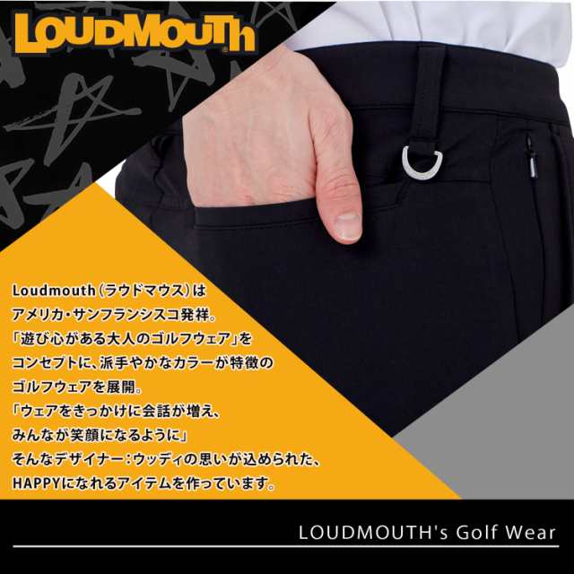 LOUDMOUTH ラウドマウス ゴルフ ゴルフウェア パンツ ロングパンツ メンズ  テーパードパンツ 大きいサイズ ストレッチ 4WAYストレッチ Uの通販は