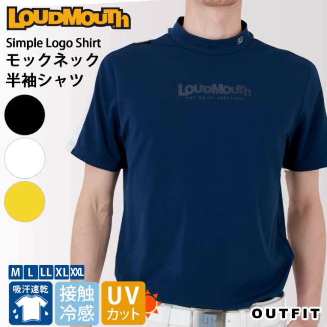 Loudmouth ラウドマウス ゴルフ ゴルフウェア Tシャツ メンズ 半袖シャツ モックネック ハイネック トップス 無地 吸汗 速乾 UVカット  紫｜au PAY マーケット